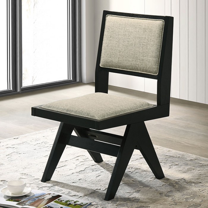 Tottenham Side Chair Fm3222Bk-Sc-2Pk Contemporary Black With Light Gray By Furniture Of America Dining Room Furniture Mobilia Cleopatra 6 Tottenham Side Chair FM3222BK-SC-2PK Contemporary Black with Light Gray by Furniture of America 6