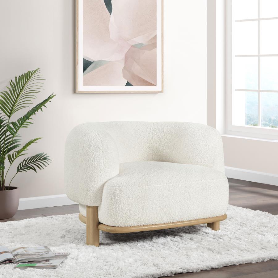 Lawler Barrel Back Accent Chair Ivory By Coaster Furniture Accent Furniture Mobilia Cleopatra 7 Lawler Barrel Back Accent Chair Ivory by Coaster Furniture 7
