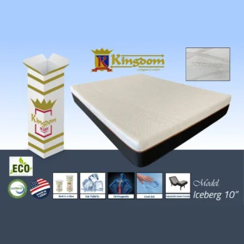 Best medium mattress Ice Berg 10” By Kingdom Mattress