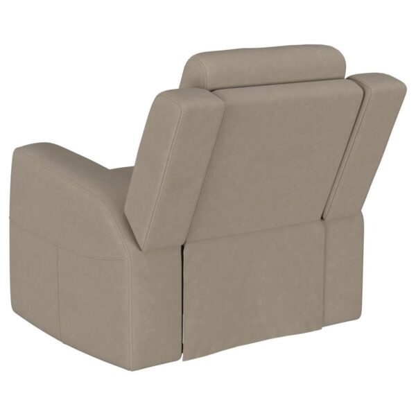 Brentwood Upholstered Recliner Chair Taupe by Coaster Furniture - Image 2