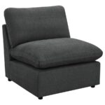 Collins Modular Armless Chair Dark Gray
