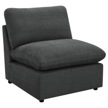 Collins Modular Armless Chair Dark Gray