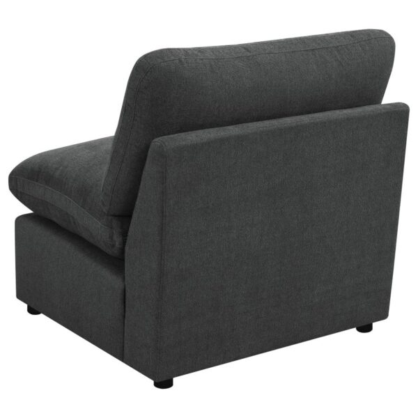 Collins Modular Armless Chair Dark Gray by Coaster Furniture - Image 2