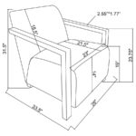 Diego Honey Fabric Accent Arm Chair by Coaster Furniture - Image 5