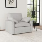 Collins Gray Fabric Power Recliner Chair