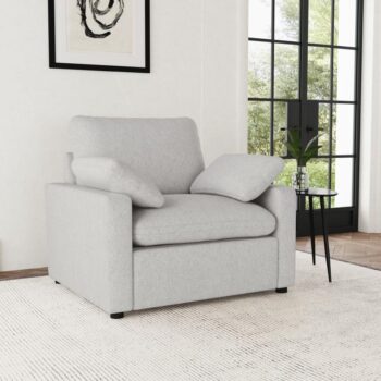Collins Gray Fabric Power Recliner Chair