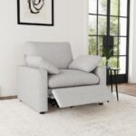 Collins Gray Fabric Power Recliner Chair by Coaster Furniture - Image 2