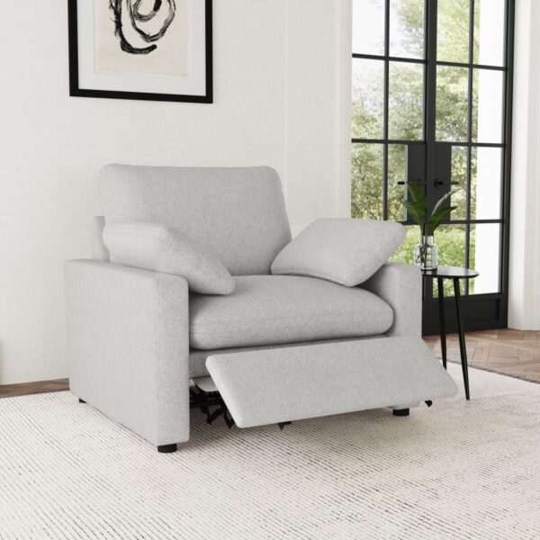Collins Gray Fabric Power Recliner Chair by Coaster Furniture - Image 2