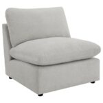 Collins Modular Armless Chair Gray