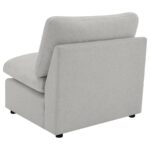 Collins Modular Armless Chair Gray by Coaster Furniture - Image 3