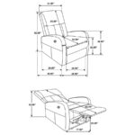 Grant Upholstered Power Recliner Chair Brown by Coaster Furniture - Image 6