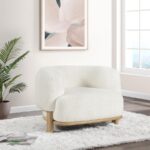 Lawler Barrel Back Accent Chair Ivory