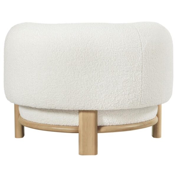 Lawler Barrel Back Accent Chair Ivory by Coaster Furniture - Image 3