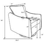 Madia Swivel Glider Chair Charcoal by Coaster Furniture - Image 4