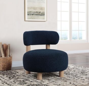 Zonie Bouclé Accent Chair Blue