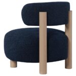 Zonie Bouclé Accent Chair Blue by Coaster Furniture - Image 2