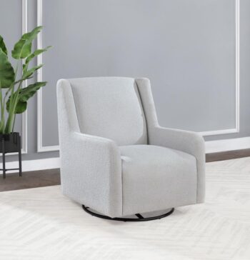 Serra Boucle Swivel Glider Dove Gray