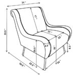 Ricci Truffle Accent Chair by Coaster Furniture - Image 4