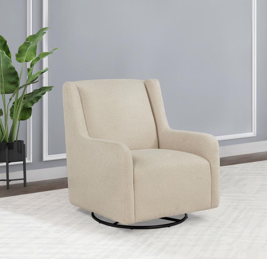 Serra Sandy Beige Swivel Glider Chair By Coaster Furniture | Mobilia Cleopatra 3 Serra Sandy Beige Swivel Glider Chair