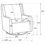 Serra Sandy Beige Swivel Glider Chair by Coaster Furniture - Image 4