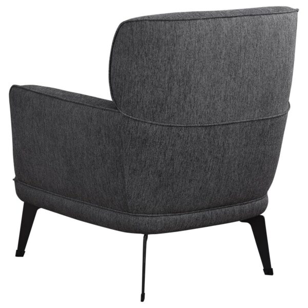 Andrea Upholstered Crecent Arm Accent Chair Gray by Coaster Furniture - Image 2