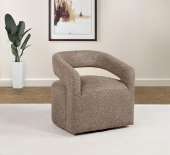 Westhill Boucle Swivel Accent Chair Rocky Road