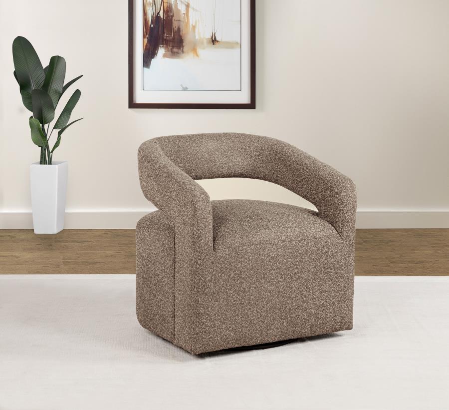 Westhill Boucle Swivel Accent Chair Rocky Road By Coaster Furniture | Mobilia Cleopatra 3 Westhill Boucle Swivel Accent Chair Rocky Road