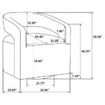 Westhill Boucle Swivel Accent Chair Rocky Road by Coaster Furniture - Image 4