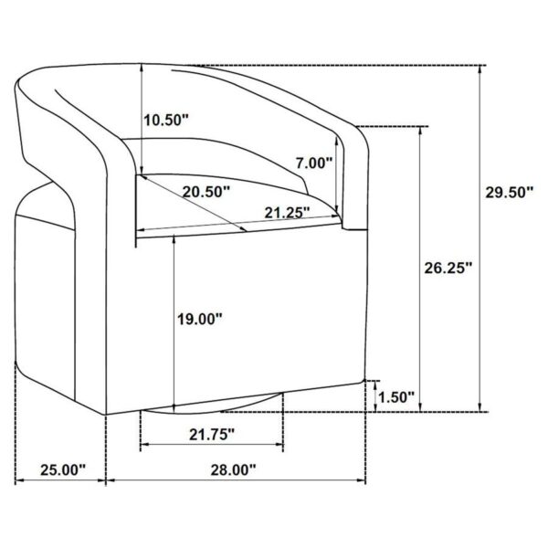 Westhill Boucle Swivel Accent Chair Rocky Road by Coaster Furniture - Image 4