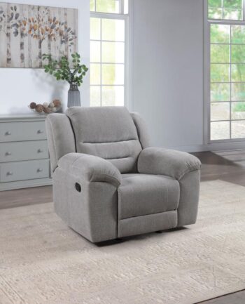 Gilson Glider Recliner Chair Gray by Coaster Furniture