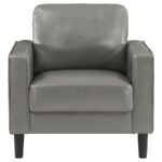 Ruth Gray Faux Leather Track-Arm Accent Chair by Coaster Furniture 15