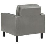 Ruth Gray Faux Leather Track-Arm Accent Chair by Coaster Furniture 17