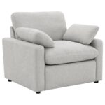 Collins Gray Fabric Power Recliner Chair by Coaster Furniture 18