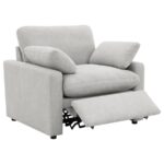 Collins Gray Fabric Power Recliner Chair by Coaster Furniture 20