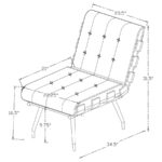 Aloma Tufted Armless Accent Chair Brown by Coaster Furniture