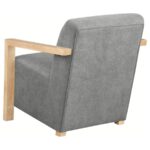 Diego Accent Arm Chair with Wood Arms Gray by Coaster Furniture