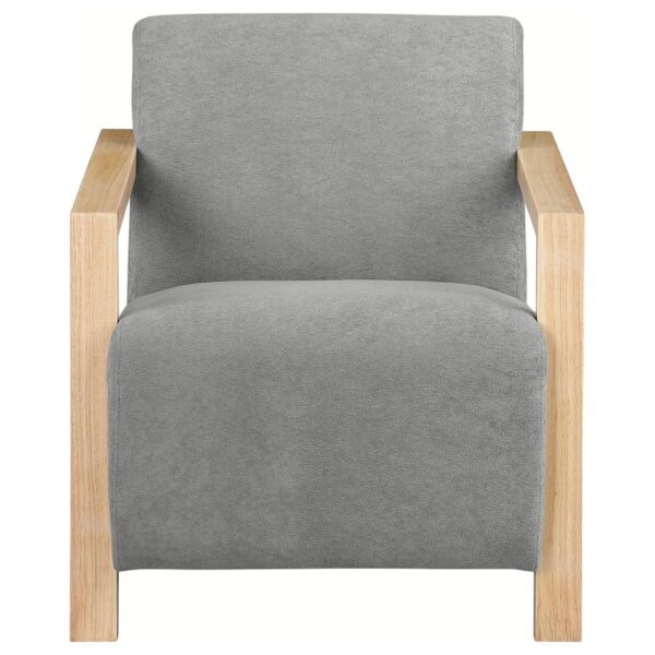 Diego Accent Arm Chair with Wood Arms Gray by Coaster Furniture