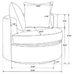 Debbie Swivel Accent Chair Burnt Orange by Coaster Furniture