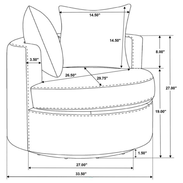 Debbie Swivel Accent Chair Burnt Orange by Coaster Furniture