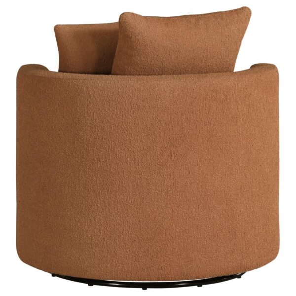 Debbie Swivel Accent Chair Burnt Orange by Coaster Furniture