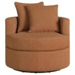 Debbie Swivel Accent Chair Burnt Orange by Coaster Furniture