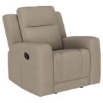 Brentwood Upholstered Recliner Chair Taupe by Coaster Furniture 15