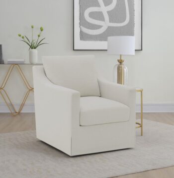 Winter Accent Swivel Chair Beige by Coaster Furniture