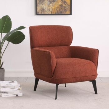 Andrea Upholstered Crecent Arm Accent Chair by Coaster Furniture