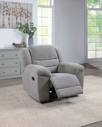 Gilson Glider Recliner Chair Gray by Coaster Furniture