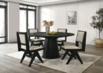 Tottenham 59″ Round Dining Table FM3222BK-RT-59-TABLE – Sleek Black by Furniture of America 7