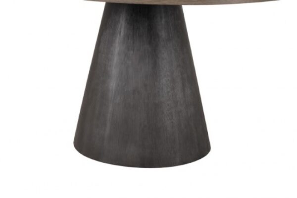 Broager Round Dining Table – Rustic Oak & Dark Walnut Contemporary Design