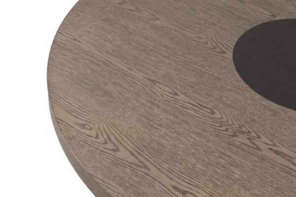 Broager Round Dining Table – Rustic Oak & Dark Walnut Contemporary Design