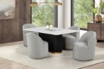 Broager Light Gray Dining Swivel Chair FM3001LG-SC Contemporary by Furniture of America 8
