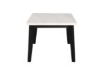 Sabro Contemporary  FM3330BK-T Black & White Rectangular Dining Table – 70″ Marble Top 13